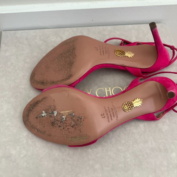 Aquazzura Minute 85 Sandal in Exotic Pink - Picture 8 of 8